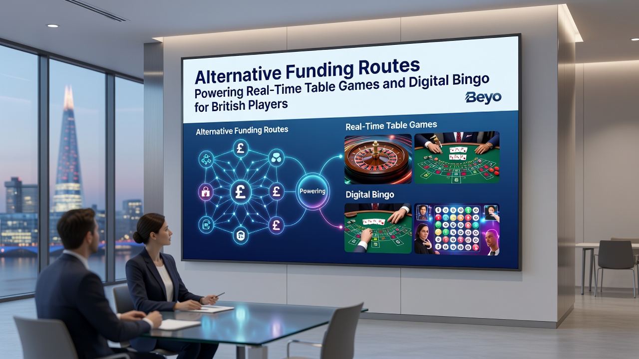 Screenshot showing seamless funding options integrated into a live bingo interface for British users