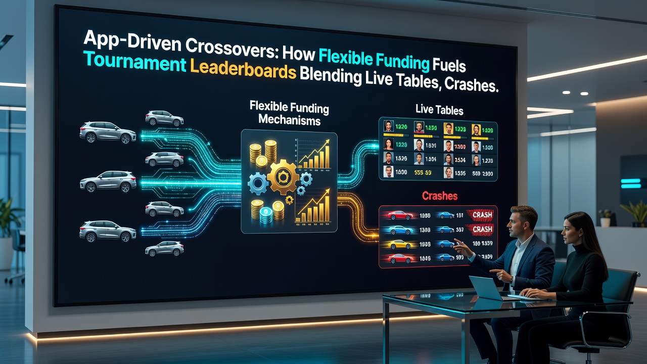 Leaderboard display on a tablet blending scores from live dealer tables, crash multipliers, and bingo matches