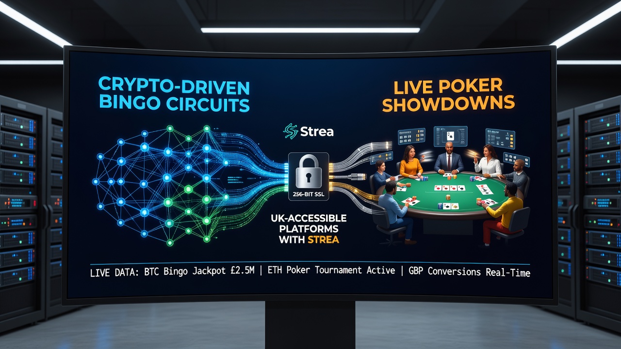 Live poker showdowns and streamlined crypto funding on UK-accessible sites