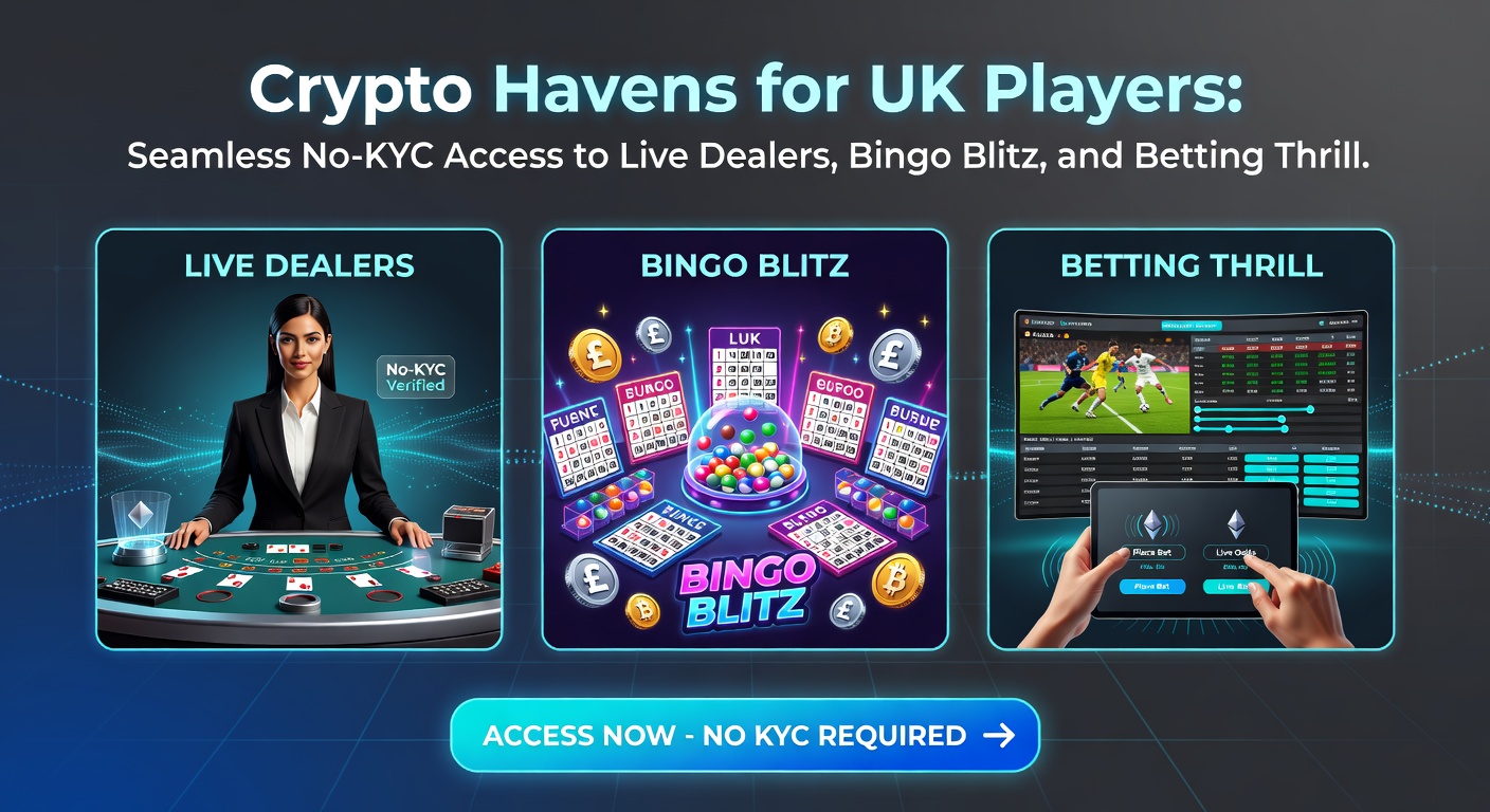 Live bingo blitz game in progress on a crypto platform, surrounded by live dealer blackjack and football betting slips with crypto payment icons