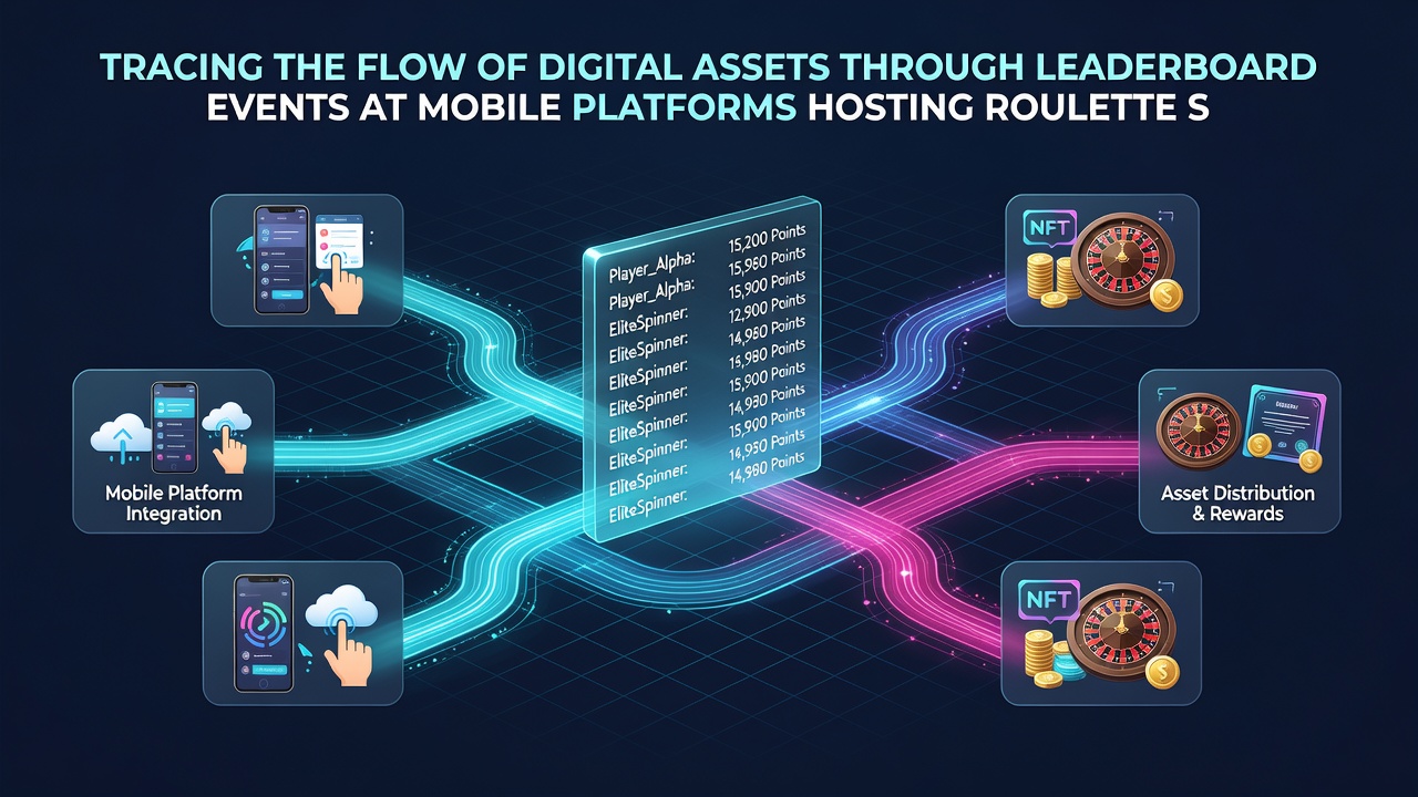 Flowchart illustrating digital asset movement from deposits through leaderboard updates to prize withdrawals on a mobile betting platform